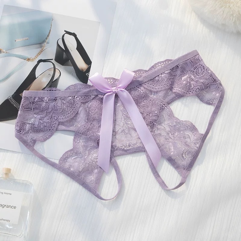 Celana Dalam Wanita Sexy Open Crotch Renda Pita Godaan cd Wanita Big Size C2720