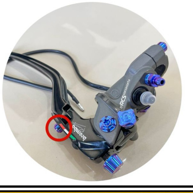 Baut Titanium Sambungan Handle Master Rem Brembo Rcs Corsa Corta Original Vietnam | Silver Brown Lig