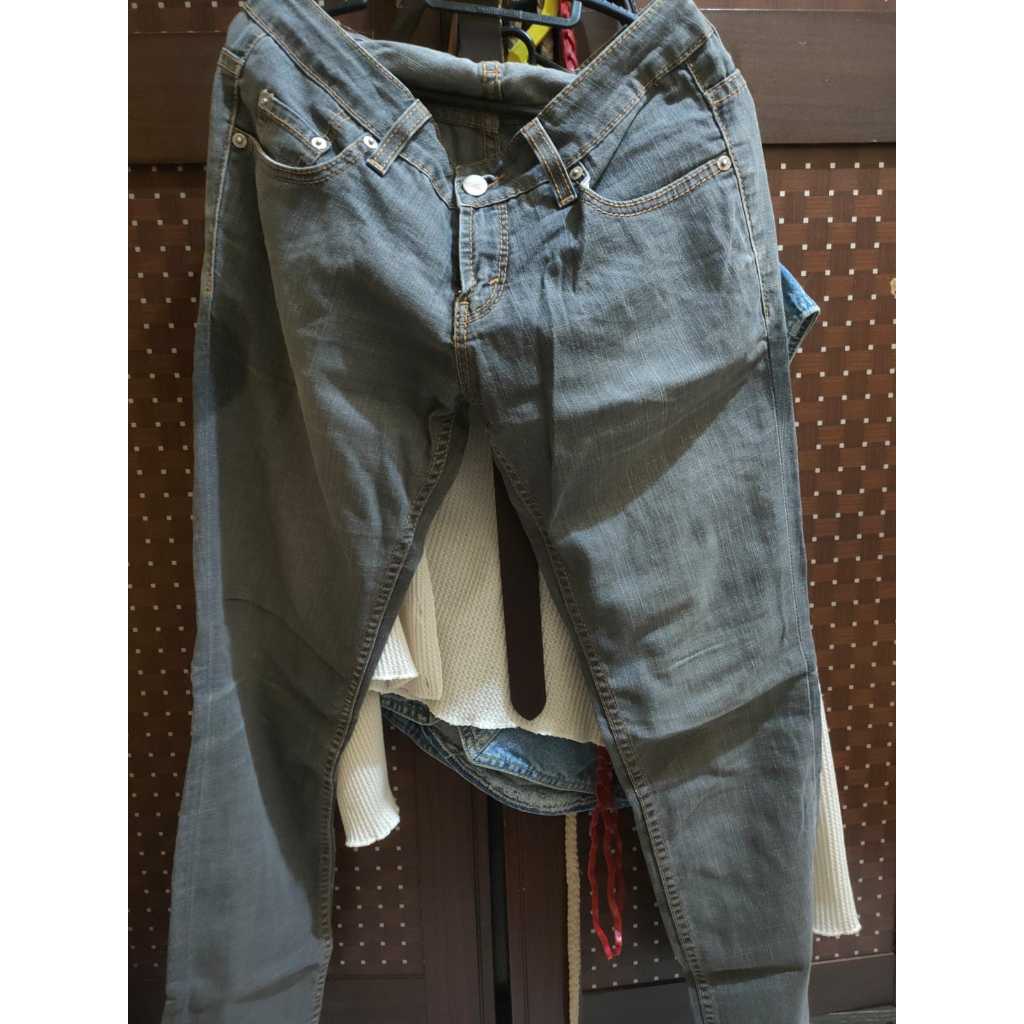 Preloved Jeans Straight Fit  Denim (M) Abu Retro | Lea
