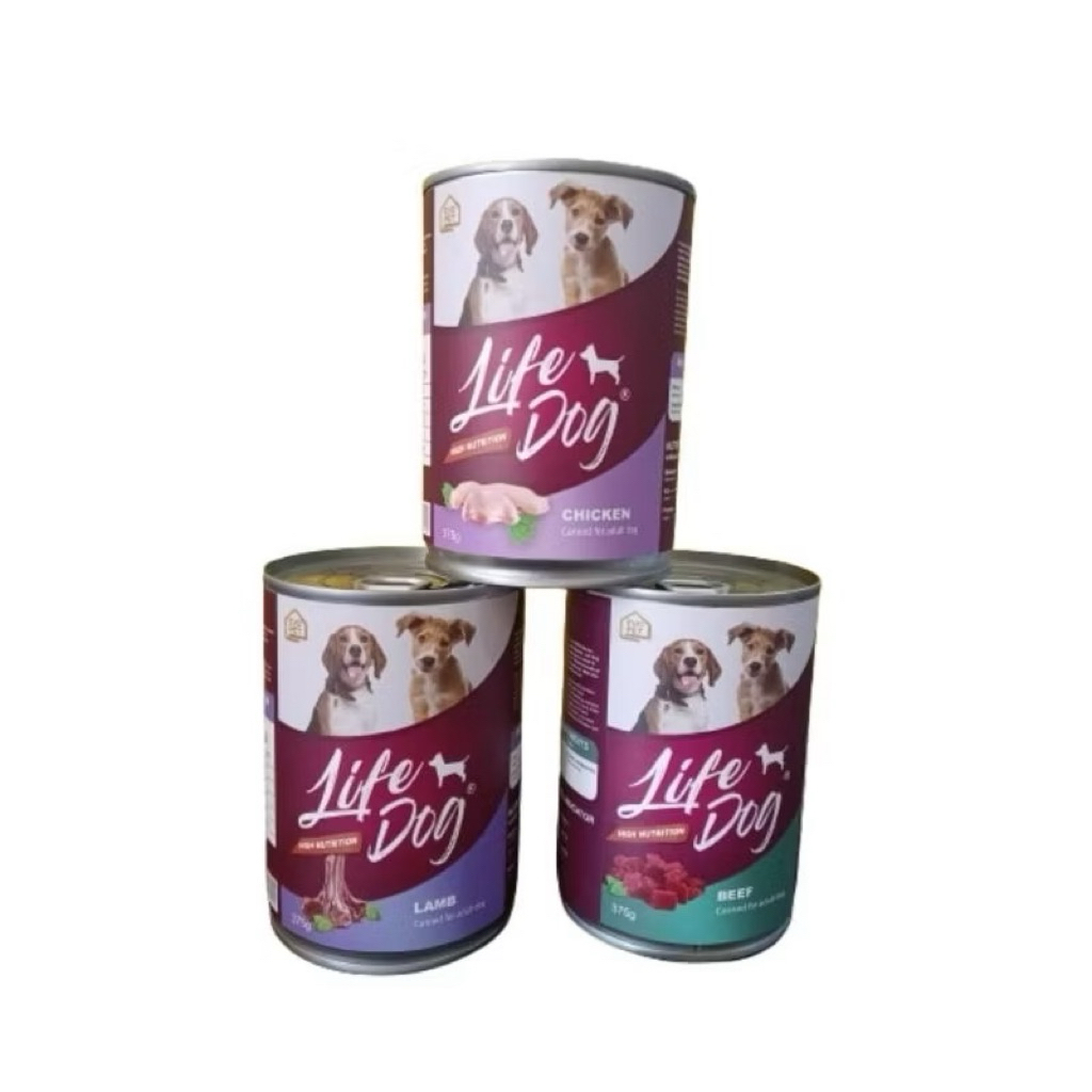 life dog kaleng - makanan basah anjing life dog 375gr