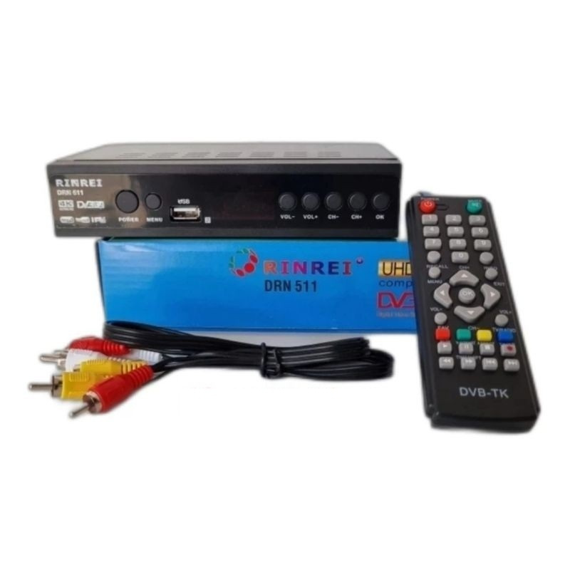 Set Top Box Rinrei DVB T2 Digital TV Receiver Penjernih Pembening