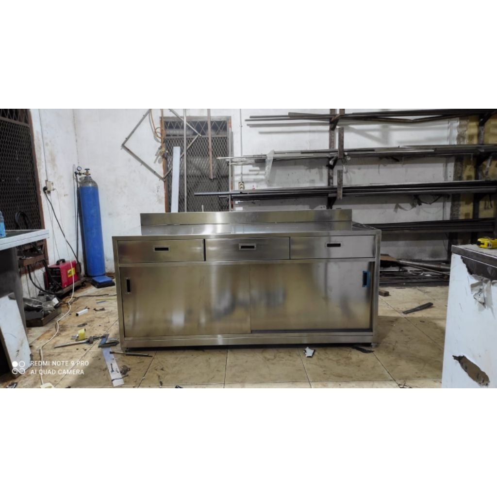meja kabinet dapur stainless stell/meja kabinet dapur stainless stell