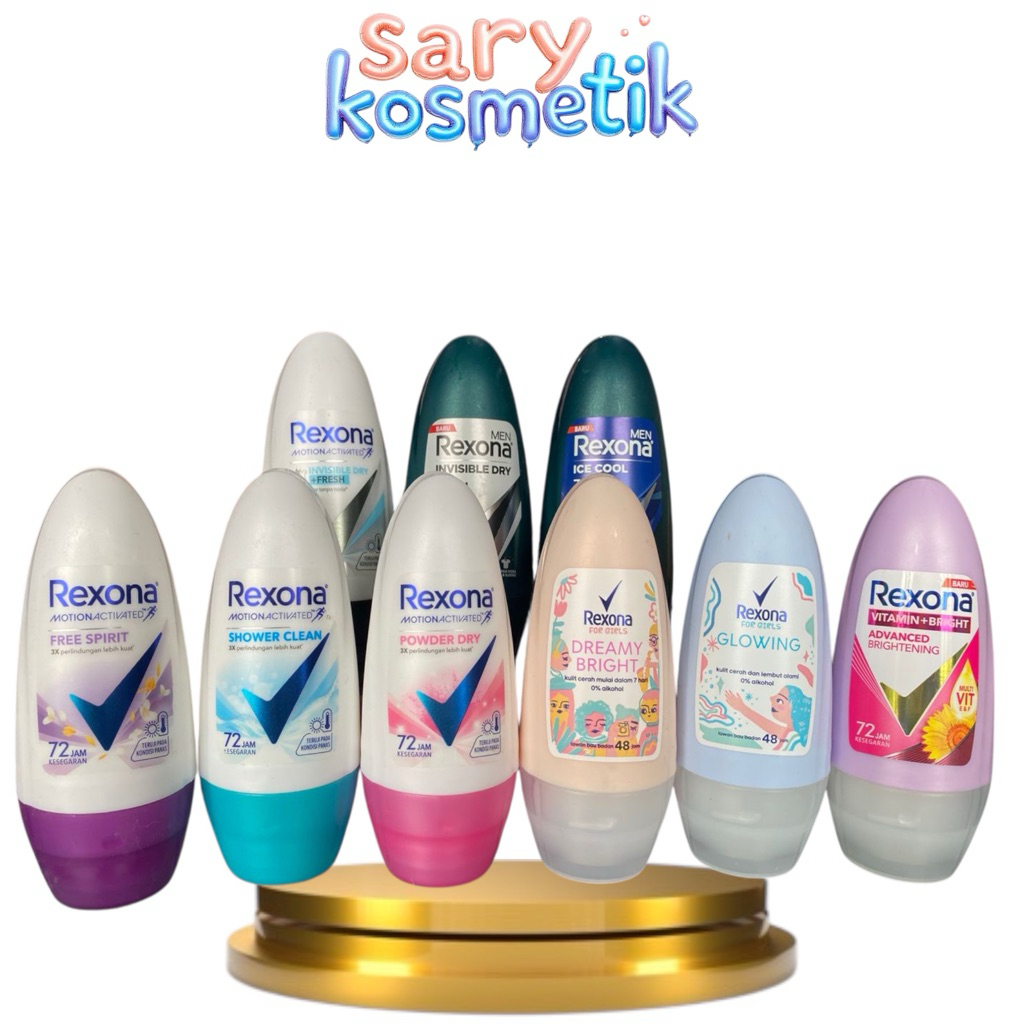 ck,ex_ REXONA deodorant roll on motion activated 40 ml - anti perspirant 3x pelindungan