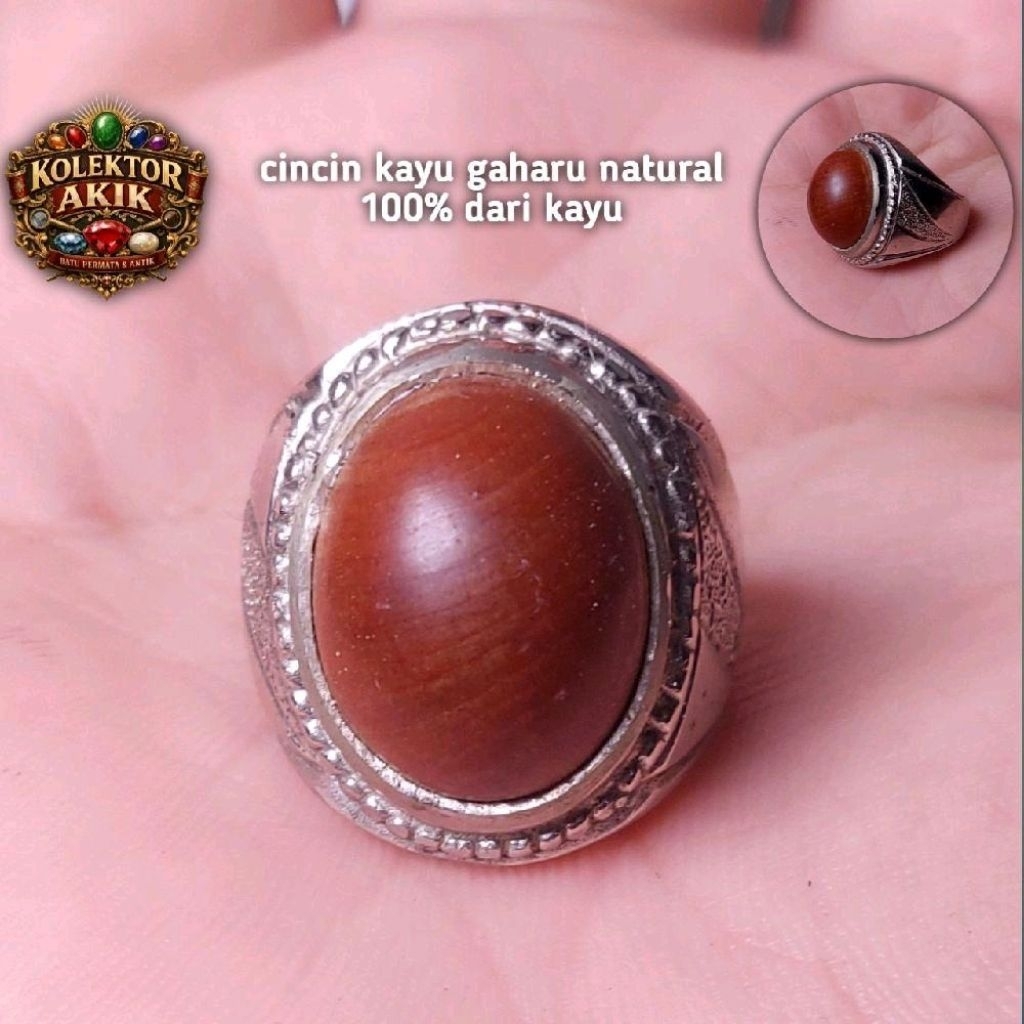 cincin kayu gaharu natural kayi asli 100% terjamin kualitas terbaik ring alpaka terlaris