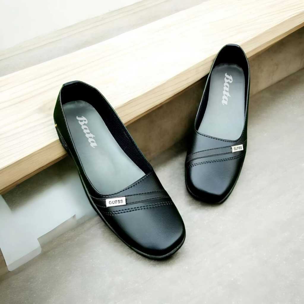 BATA SEPATU PANTOFEL WANITA PASKIBRA SEPATU GURU WANITA HITAM