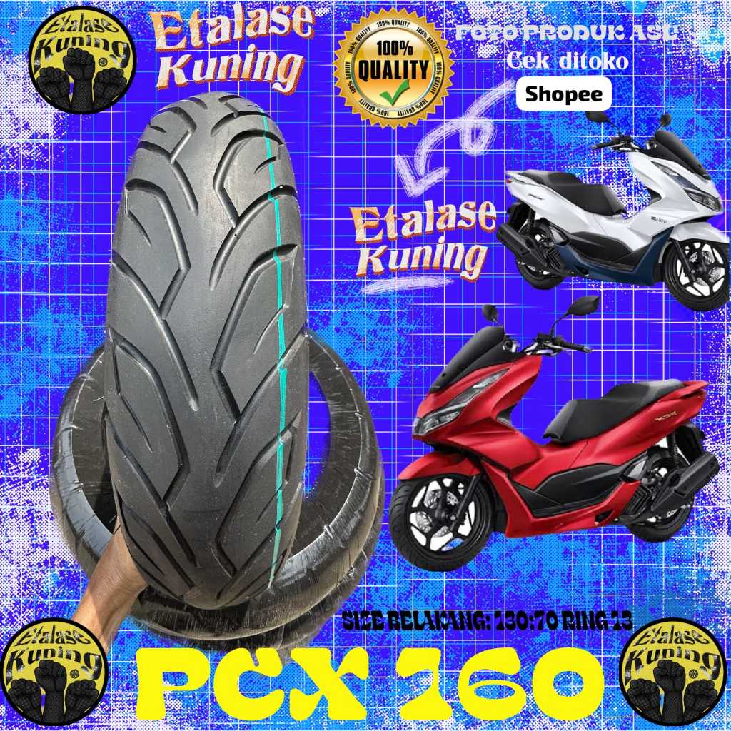 SEPASANG BAN MOTOR MATIC TUBLES RING 14