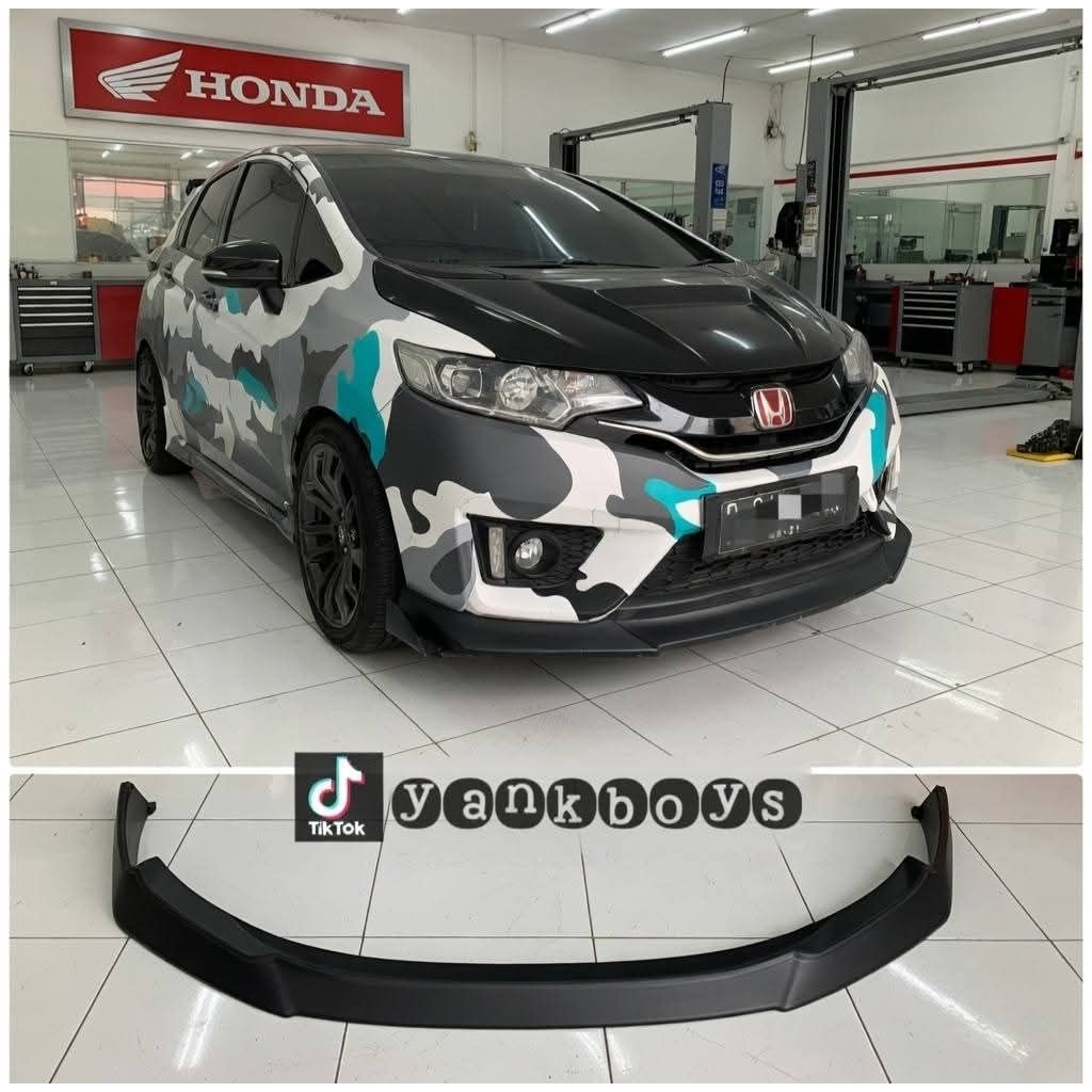 Front lips jazz gk5 2014 - 2017 black premium