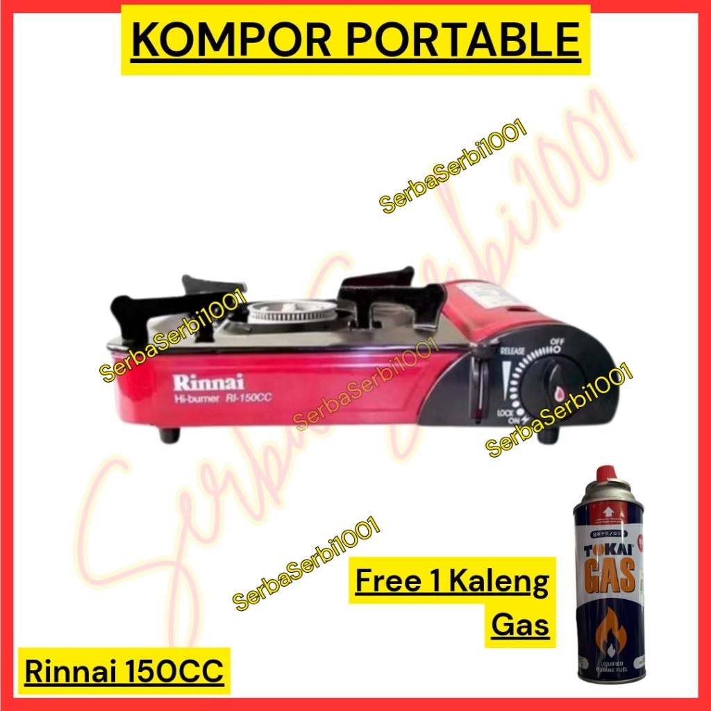 (FREE GAS) KOMPOR PORTABLE RINNAI 150CC / KOMPOR GAS