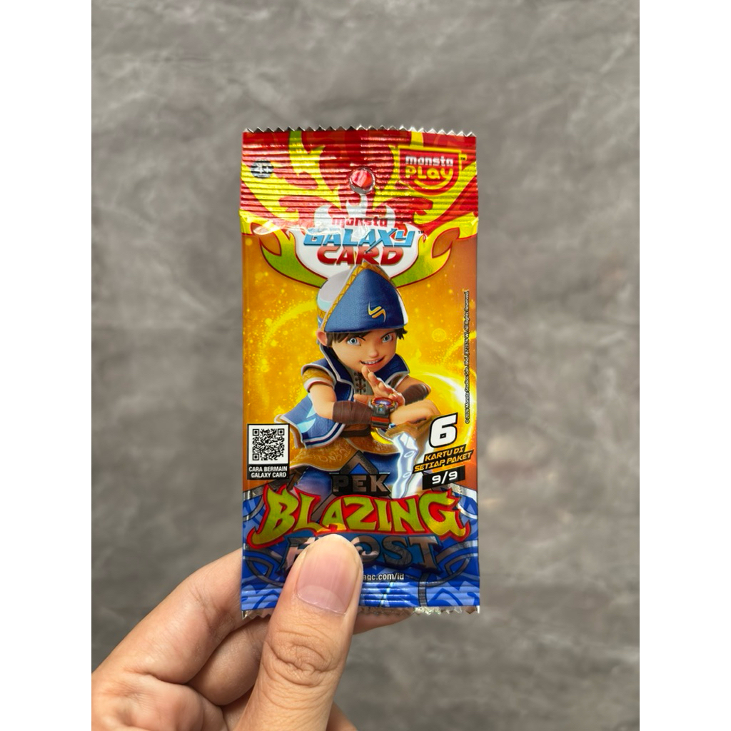 kartu pek blazing frost monsta galaxy card boboiboy SR Sopan