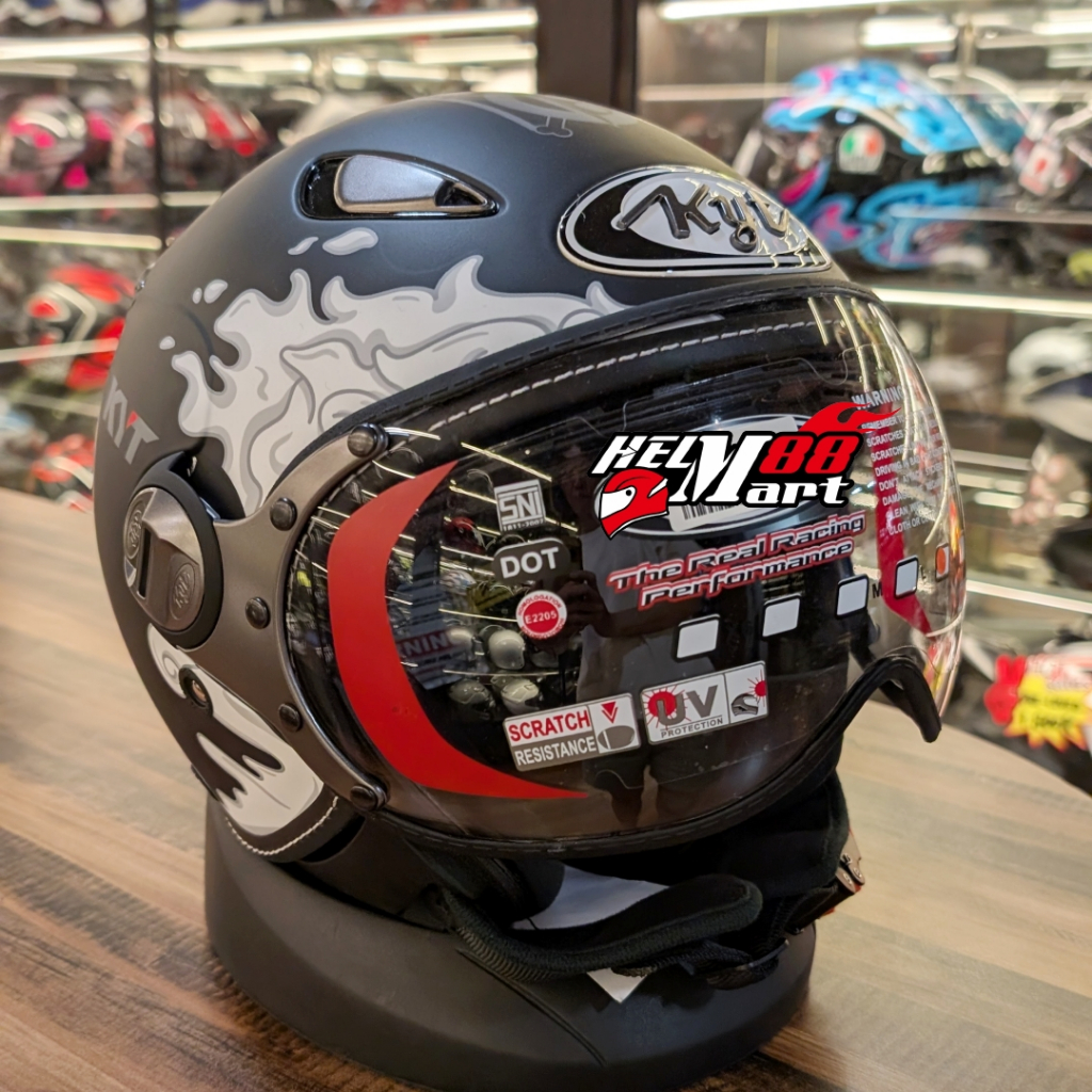 Helm KYT Elsico One Piece Gear 5 Retro Classic Helmet