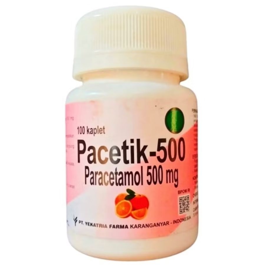 PACETIK-500 - Paracetamol 500mg (100's /Botol) | Pamol 500mg