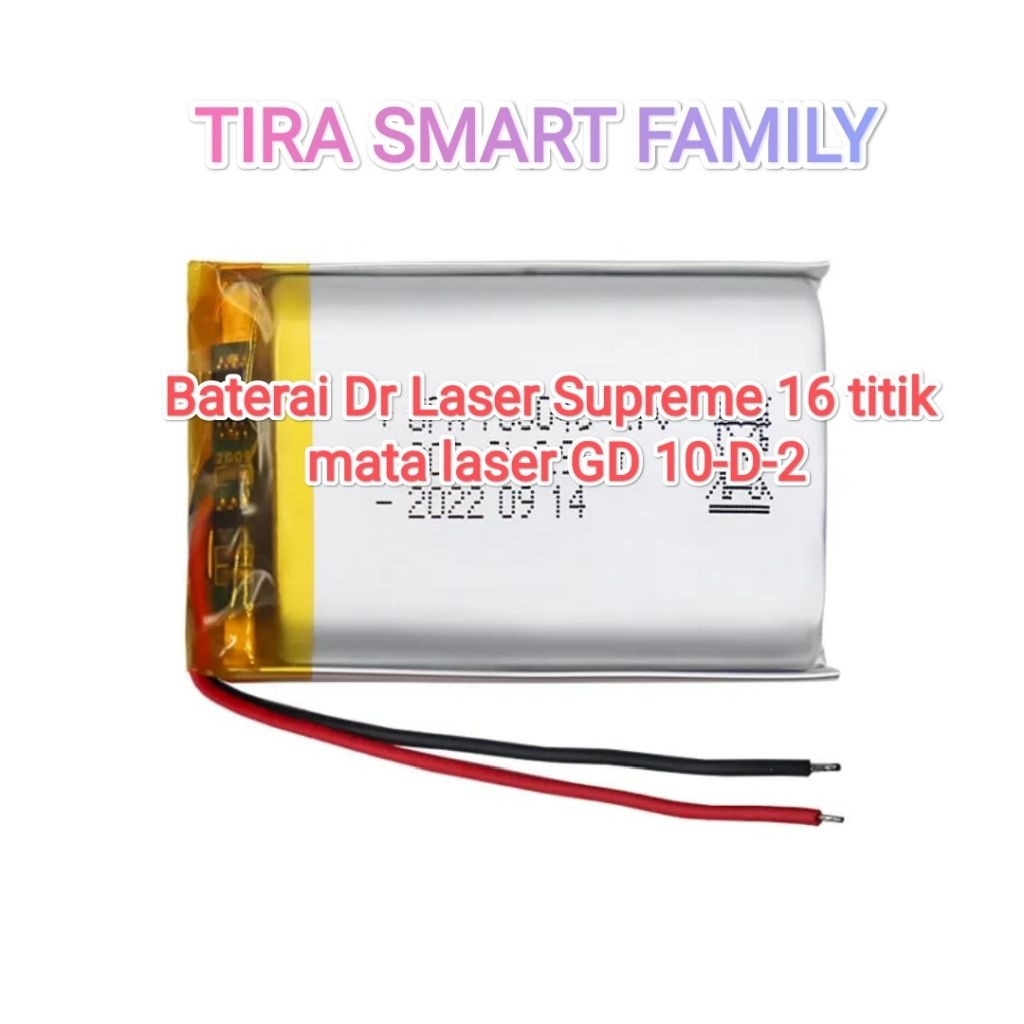 Baterai Batre DR Laser Supreme 16 Titik Mata Laser GD 10-D2 1000mAh