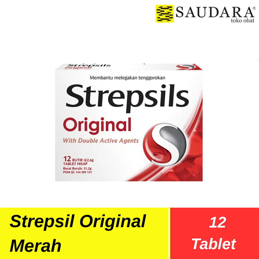 Strepsils Original 12 Tablet - Permen pelega Tengoorokan