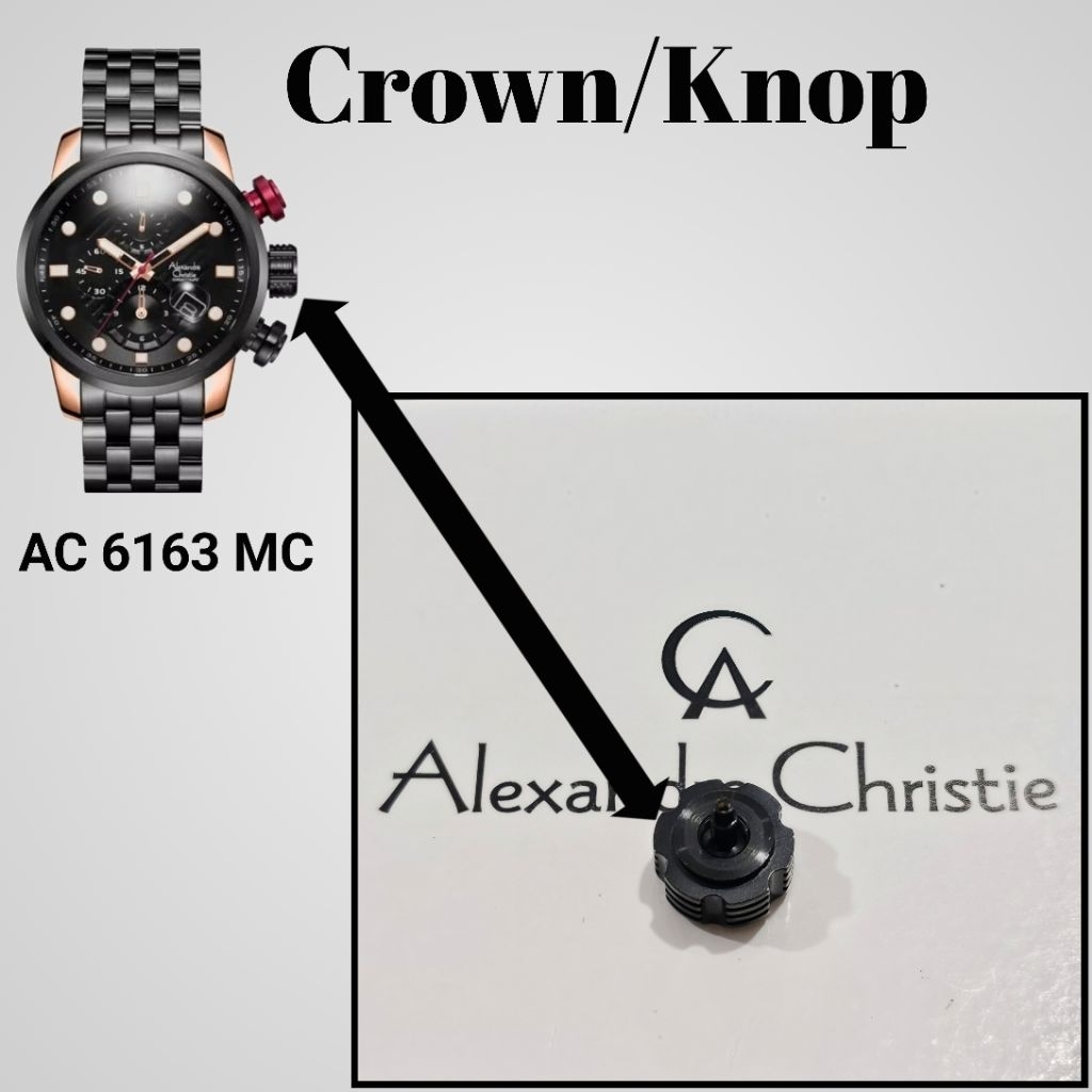 Crown atau Knop Jam Tangan Alexandre Christie AC 6163 MC
