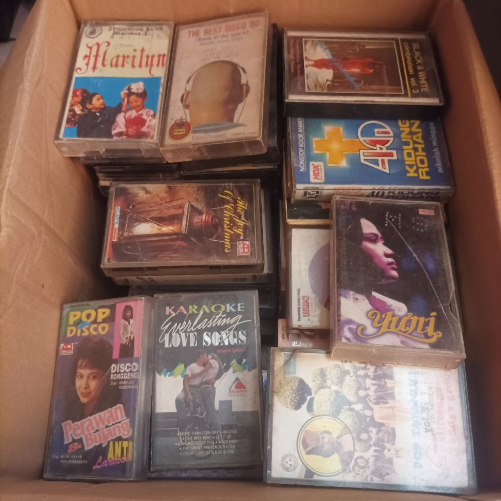 Obral Murah Original Kaset Pita Tape Random Mix Dangdut Pop Disco dll Cover Lengkap 10 Bonus 1