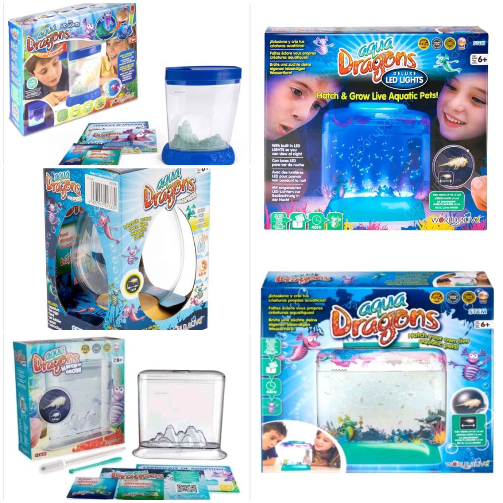 Set Akuarium Bawah Laut Aqua Dragons Underwater World Boxed /Deluxe LED Lights Aquatic Pets Kit