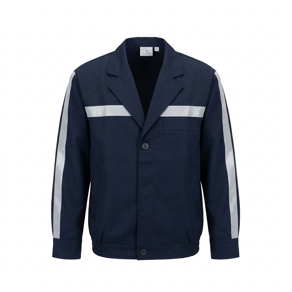 Work Jacket Blazer Safety Navy