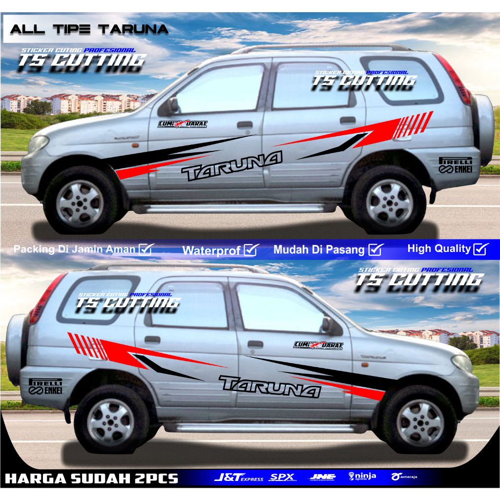 STICKER TERBARU MOBIL TARUNA STRIPING MOBIL DAIHATSU TARUNA SIMPEL
