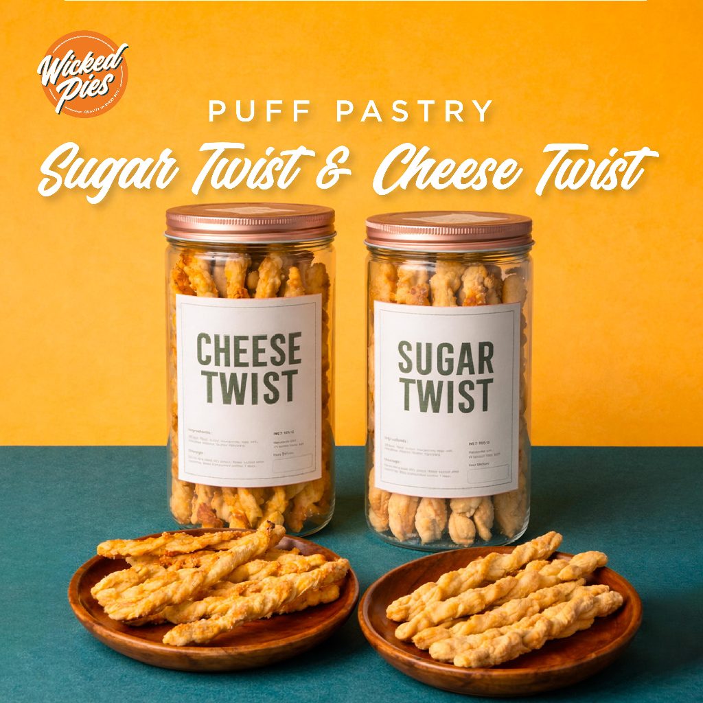 Wicked Pies Puff Pastry Twist - Cheese Twist & Sugar Twist