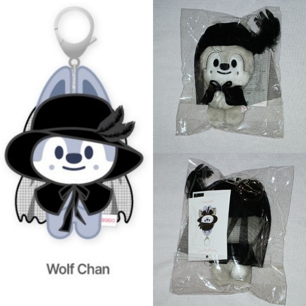 [Ready Stock] SKZOO Wolfchan 10 cm Costume Magnet Plush Keyring New Sealed