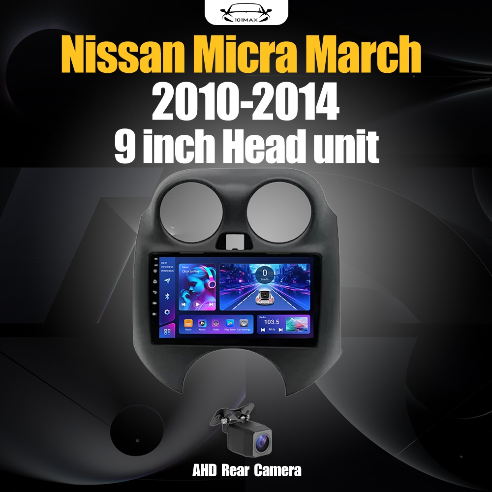 Android 15 Head Unit 9" IPS For Nissan Micra March 2010-2014 Head Unit 8 Core Nuklir 8+64GB/8+128GB 