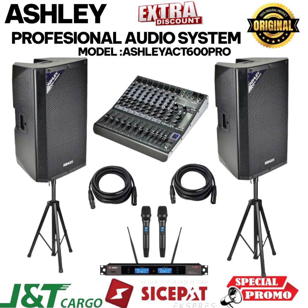 Speaker aktif Ashley act600 pro speaker aktif 15 inch bisa usb bluetooth tws