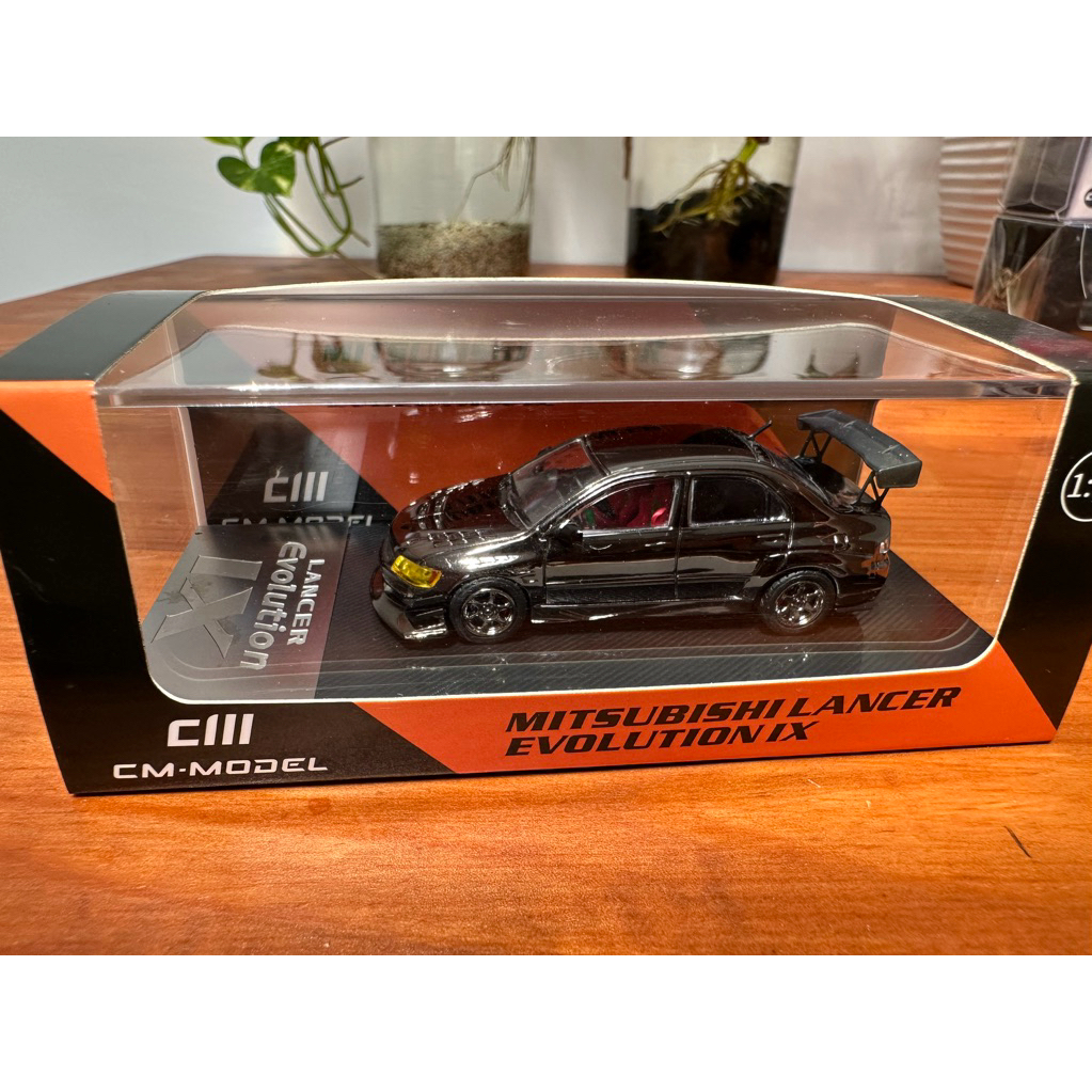 cm model lancer evo black chrome