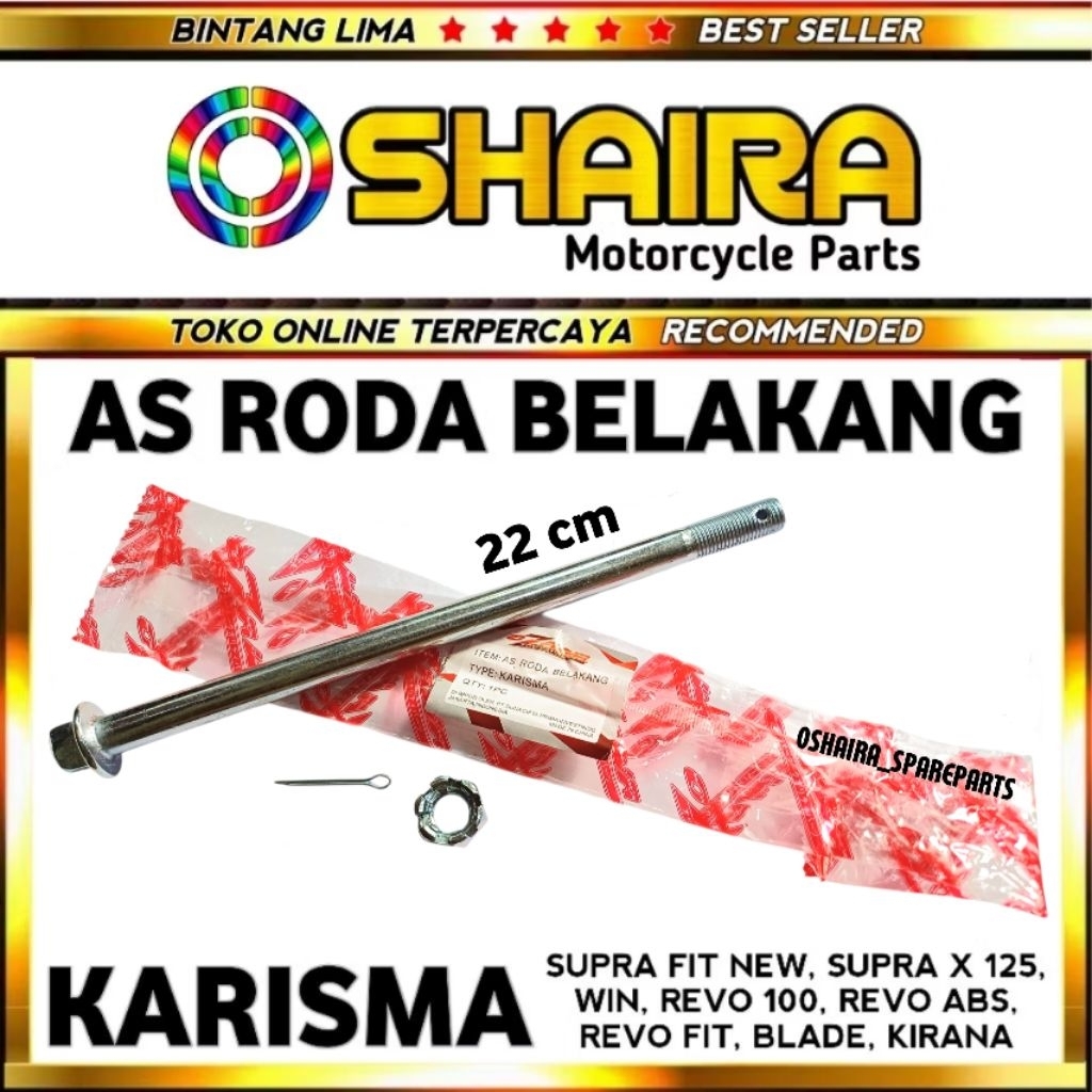 AS RODA BELAKANG SUPRA GRAND KARISMA SUPRA FIT NEW REVO BLADE/ AS RODA BELAKANG HONDA REVO ABSOLUTE 
