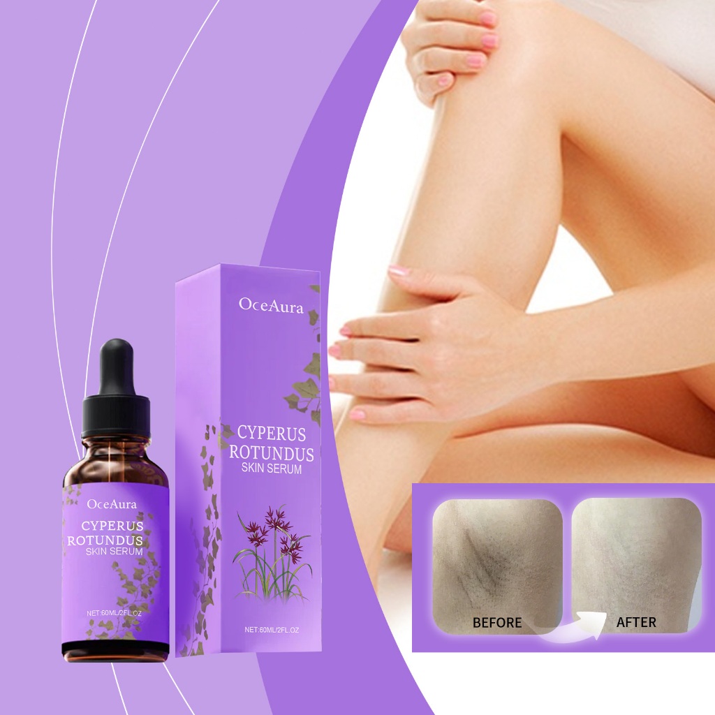 OceAura Cyperus Rotundus Oil 60ml Hair Removal Care Oil Penghilang Bulu Hair Ketiak Perontok Bulu Pe