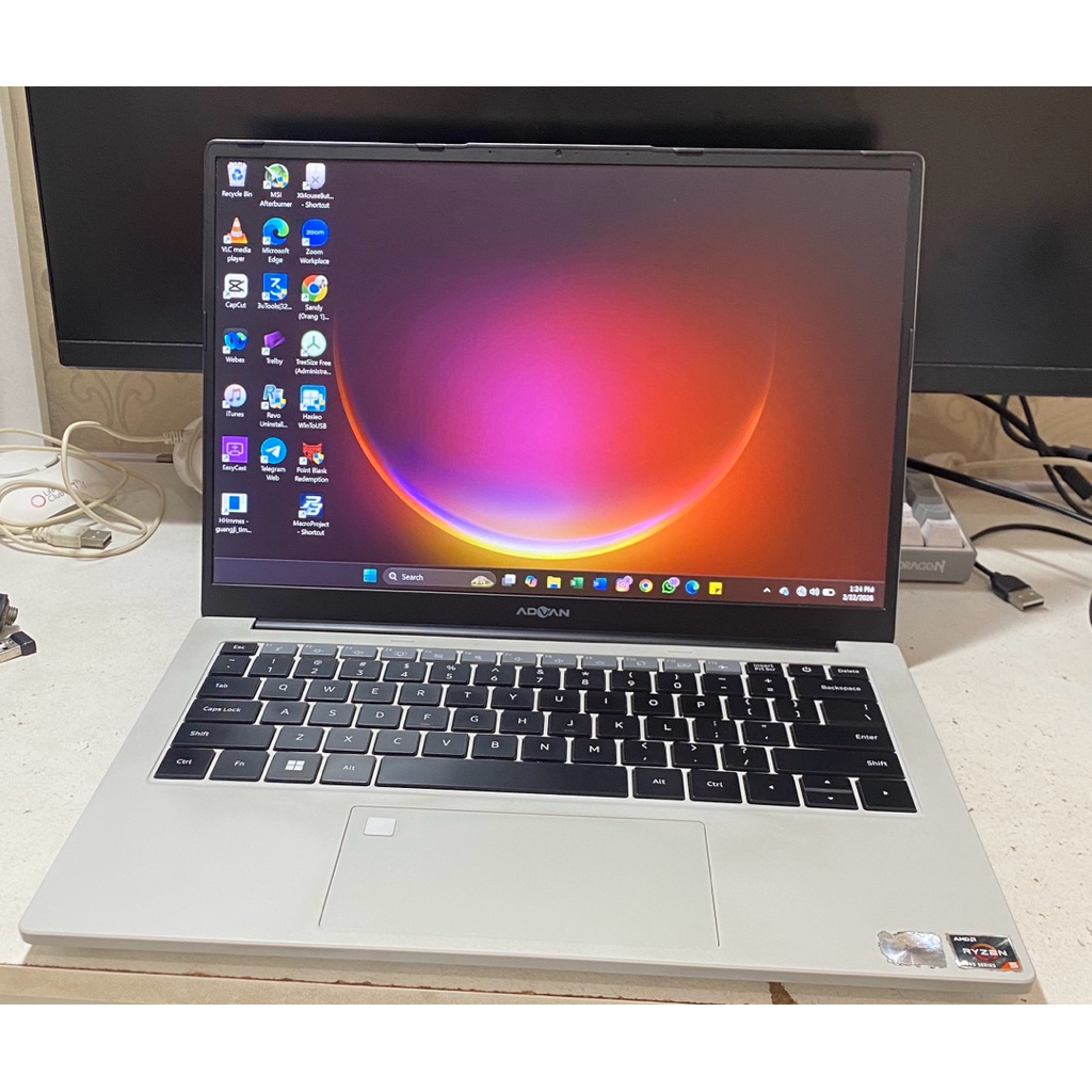 Advan Workplus AMD Ryzen 5 6600H 14 inch RAM 16GB Storage 512GB Notebook Advan Laptop Advan Workplus
