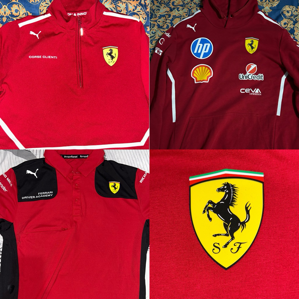 Scuderia Ferrari F1 Corse Clienti, Ferrari Hoodie 2025, Polo Ferrari Driver Academy