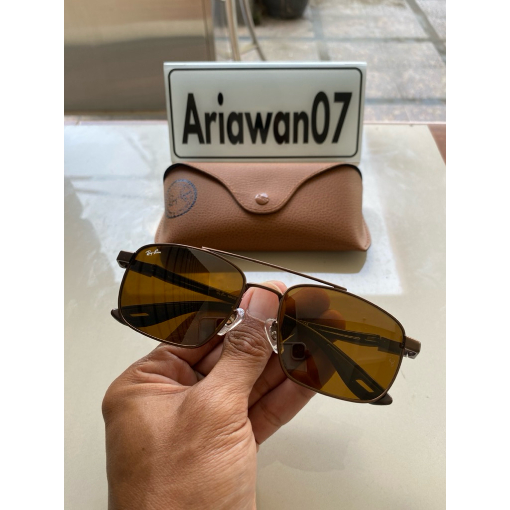 kacamata ray-ban rb 3715 usa full brown sz 58