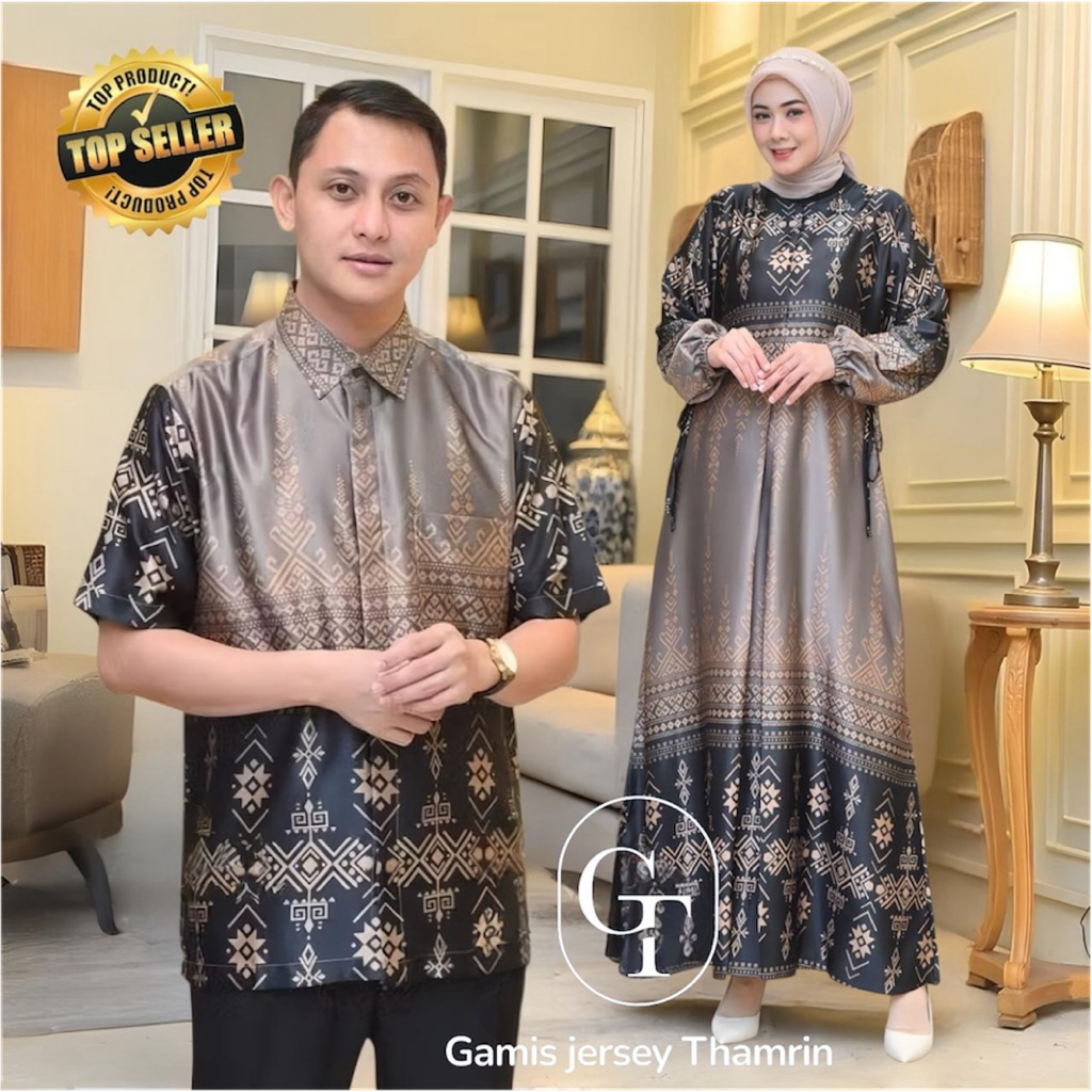 GAMIS SYAMEERA pasangan suami istri /Gamis Couple syameera silk premium