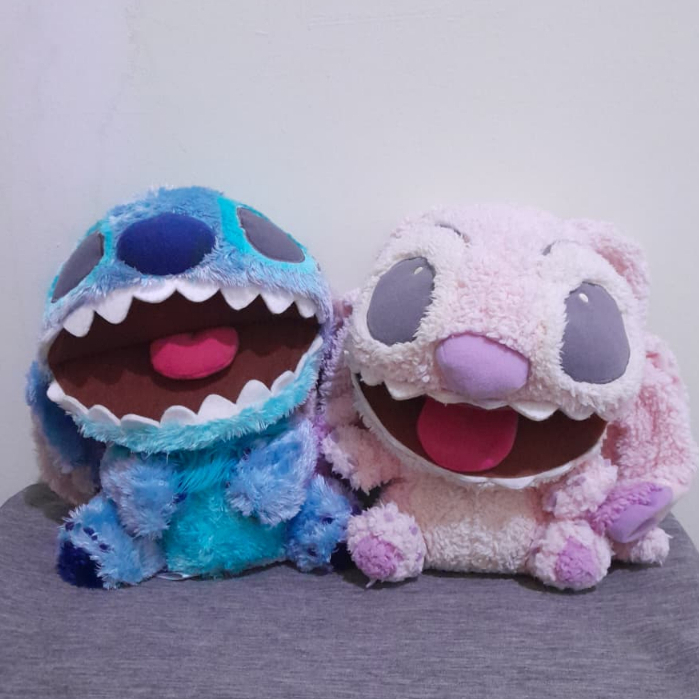 Boneka Stitch & Angel Sepasang Disney Original RARE SEGA