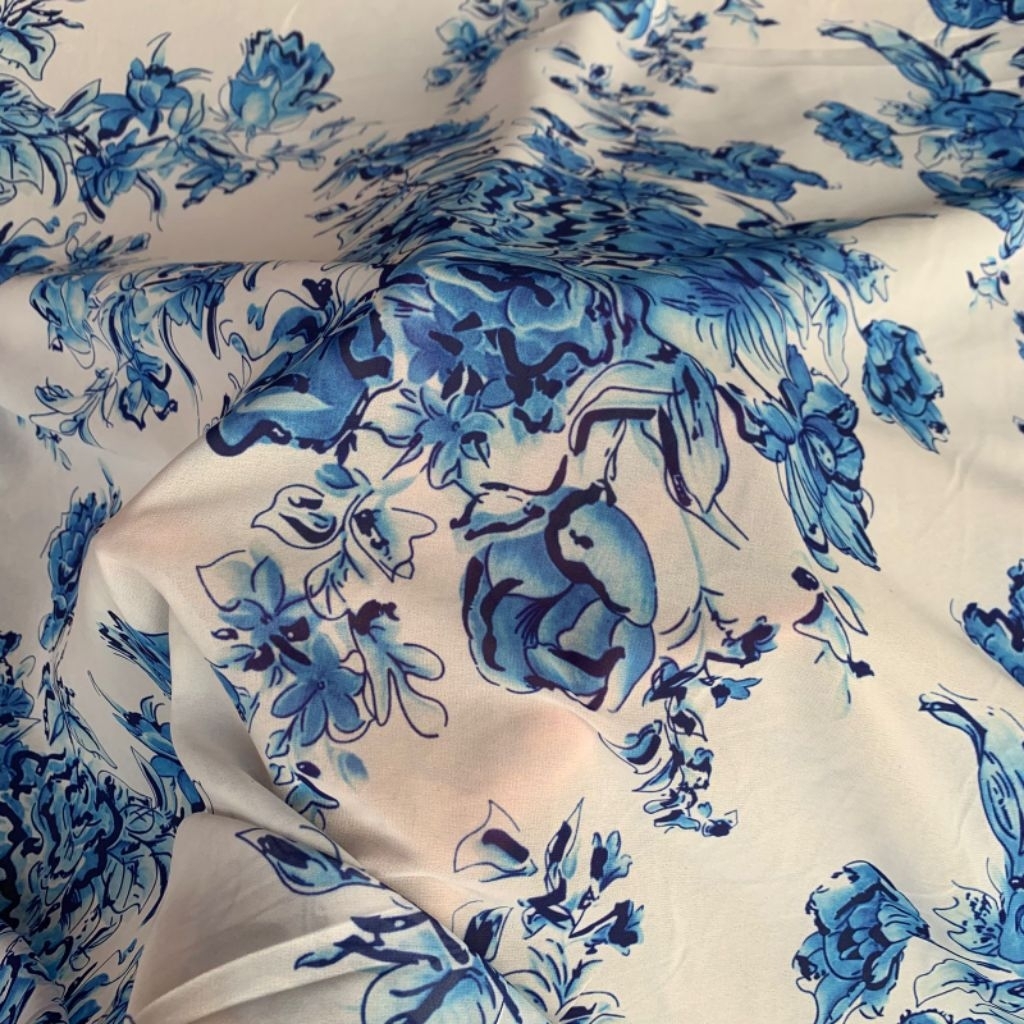 kain ceruty motif bunga - kain ceruty - kain ceruty premium - kain ceruty motif premium