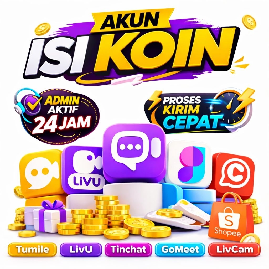 Isi Coin LivU TinChat LivCam Tumile Gomeet Termurah Proses Kirim Sedetik