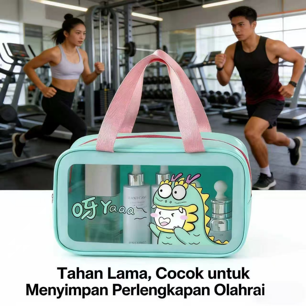 Pouch Mini Aesthetic Poch Makeup Puch Makeup Keranjang  Tempat Skincare Tas Kosmetik Plastic Transpa