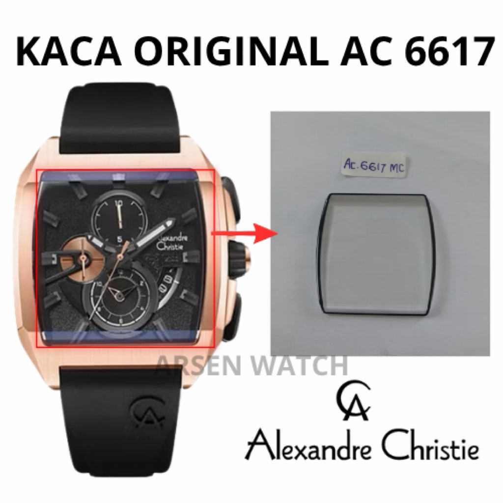 KACA AC 6617 MC ORIGINAL / KACA JAM ALEXANDRE CHRISTIE 6617 PRIA / KACA AC 6617 PERSEGI