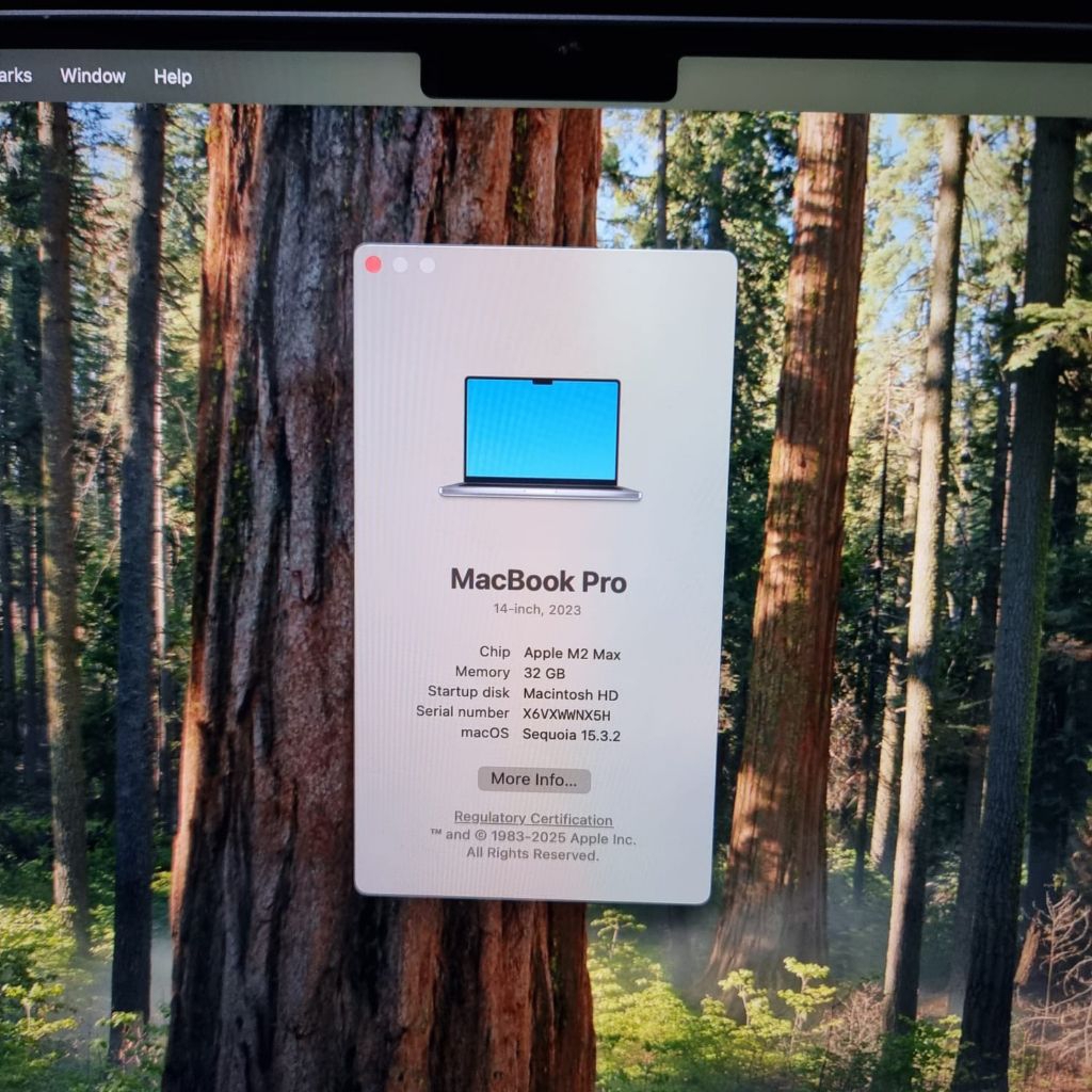 Macbook Pro M2 Max Ram 32gb SSD 1TB