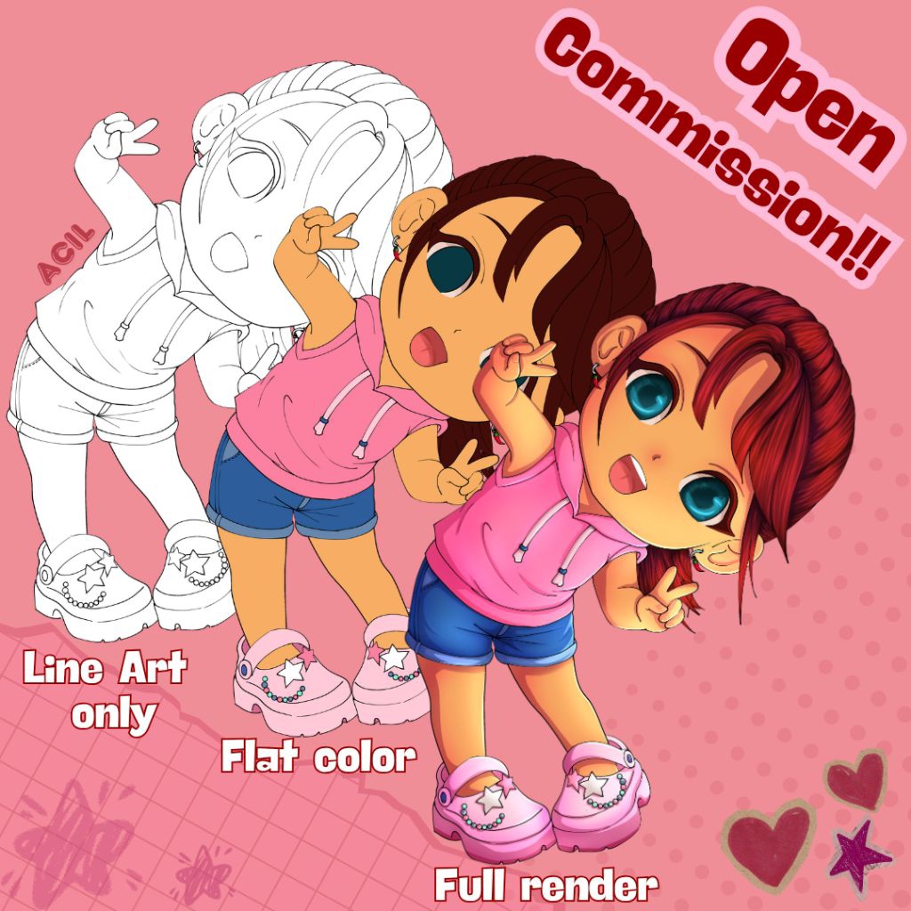 commission art open  Jasa gambar digital || Chibi illustration || digital art || ilustrasi chibi
