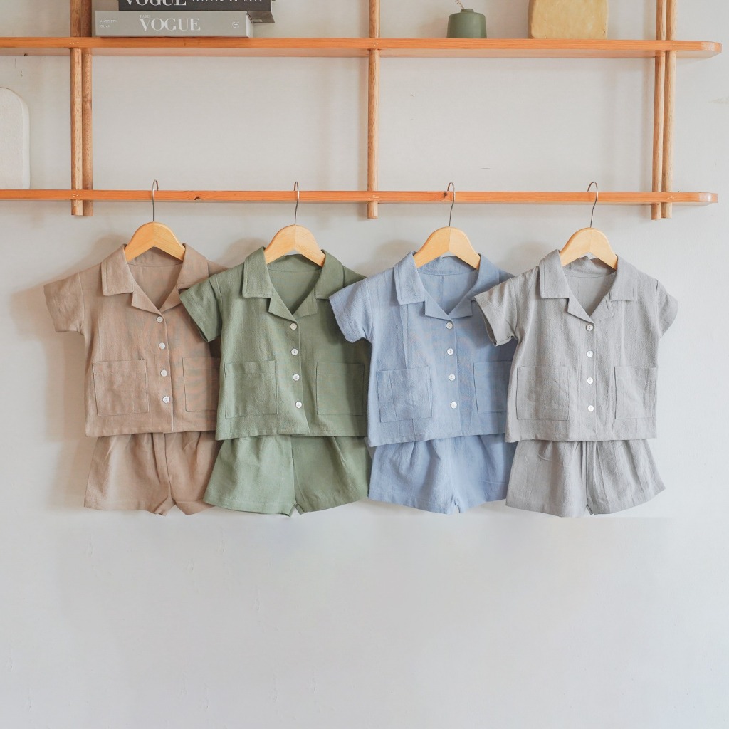JIRO SET | SETELAN LINEN ANAK LAKI-LAKI 1-4 TAHUN
