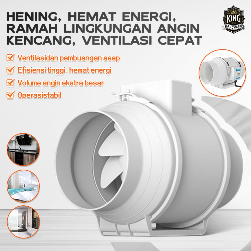 Blower Ventilasi Kipas Saluran Sebaris Blower Ventilasi Pembersihan Saluran Segaris Inline Exhaust F