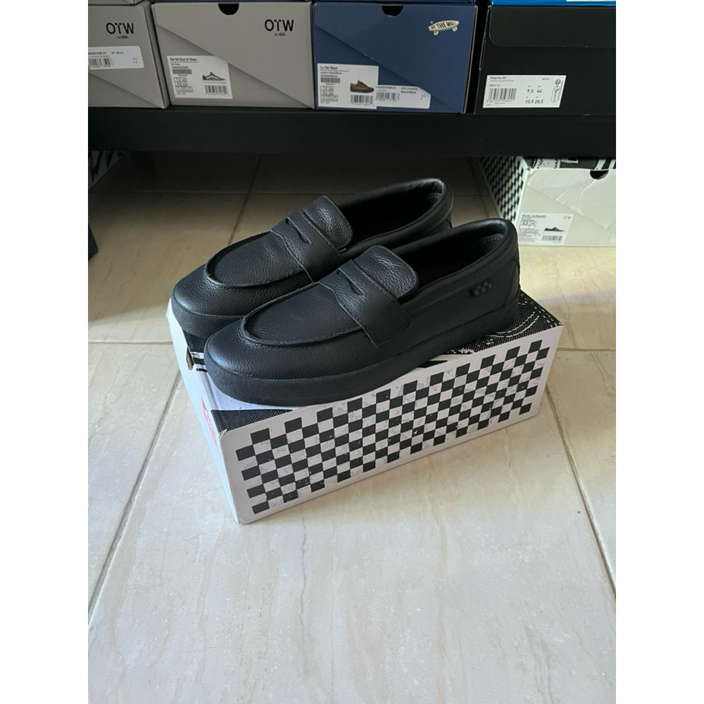 VANS SKATE LOAFER BLACK LEATHER ORIGINAL