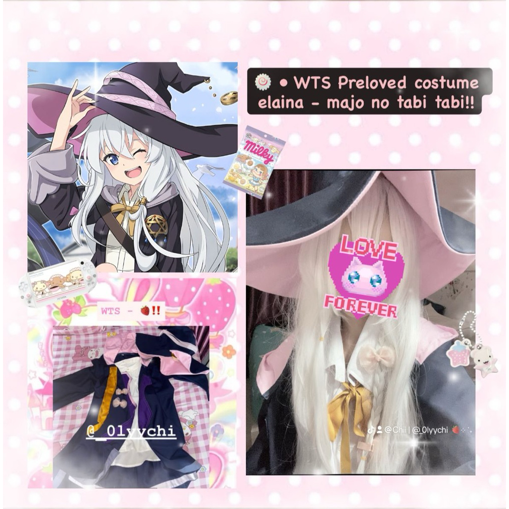 [ BACA DESKRIPSI] WTS costume cosplay prelloved elaina majo no tabi tabi