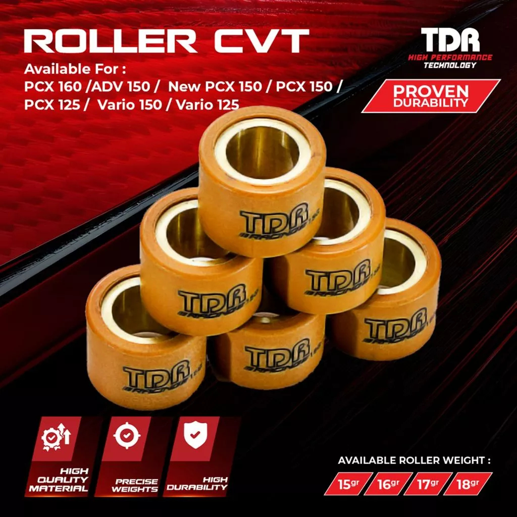 TDR Roller CVT Set Vario 125 / 150 / PCX 150 / 160 / ADV / Spin | Roller TDR Original Teflon Racing 