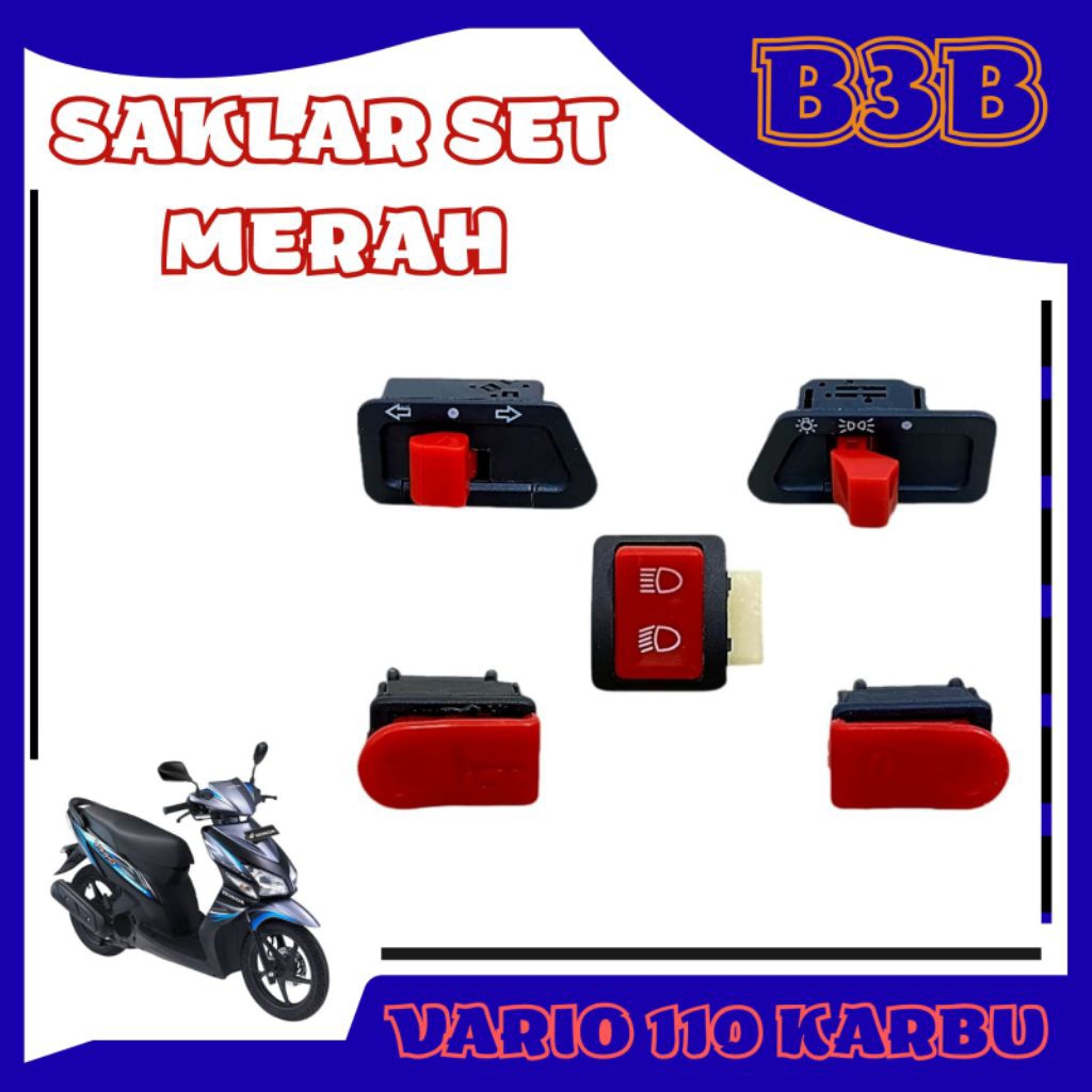 TOMBOL SAKLAR VARIO 110 LAMA KARBU MERAH