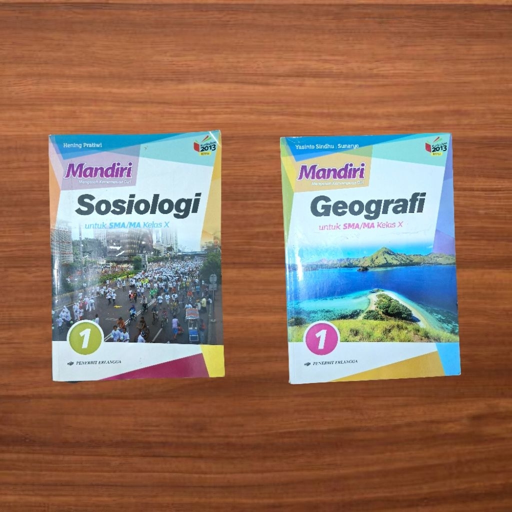 [PRELOVED] BUKU PELAJARAN ERLANGGA MANDIRI KELAS X/10 SMA/MA KURIKULUM K13 (SOISOLOGI, GEOGRAFI)