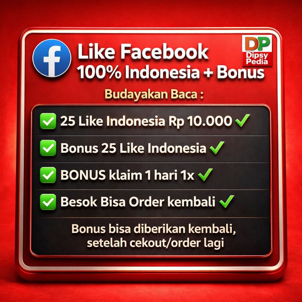 Like Facebook Indonesia plus Bonus