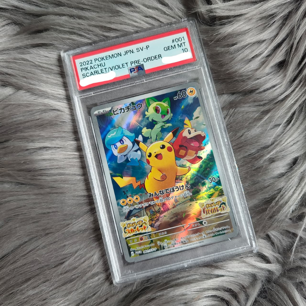 Kartu Pokemon TCG Pikachu Paldean PSA 10 Scarlet Violet Promo JP #001