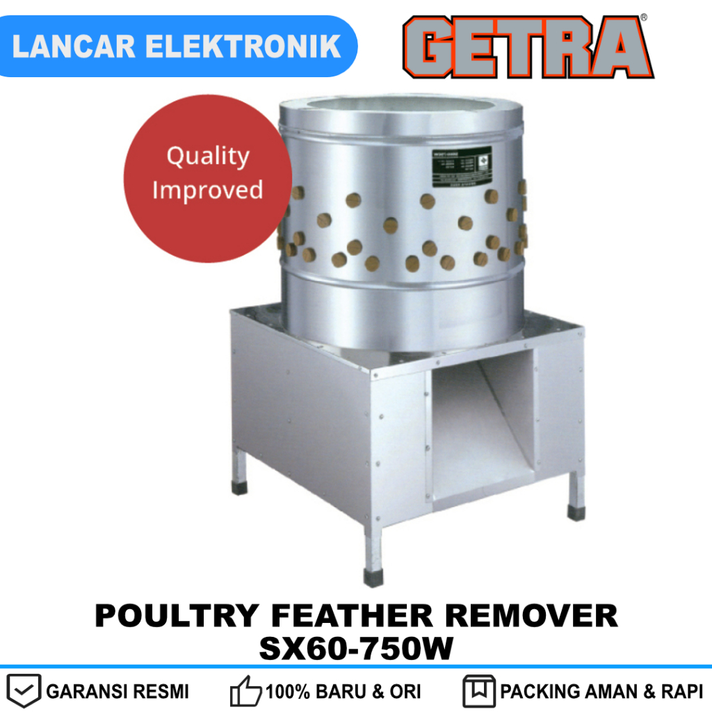 Getra Poultry Feather Remover SX60-750W - Mesin Pencabut Bulu Ayam